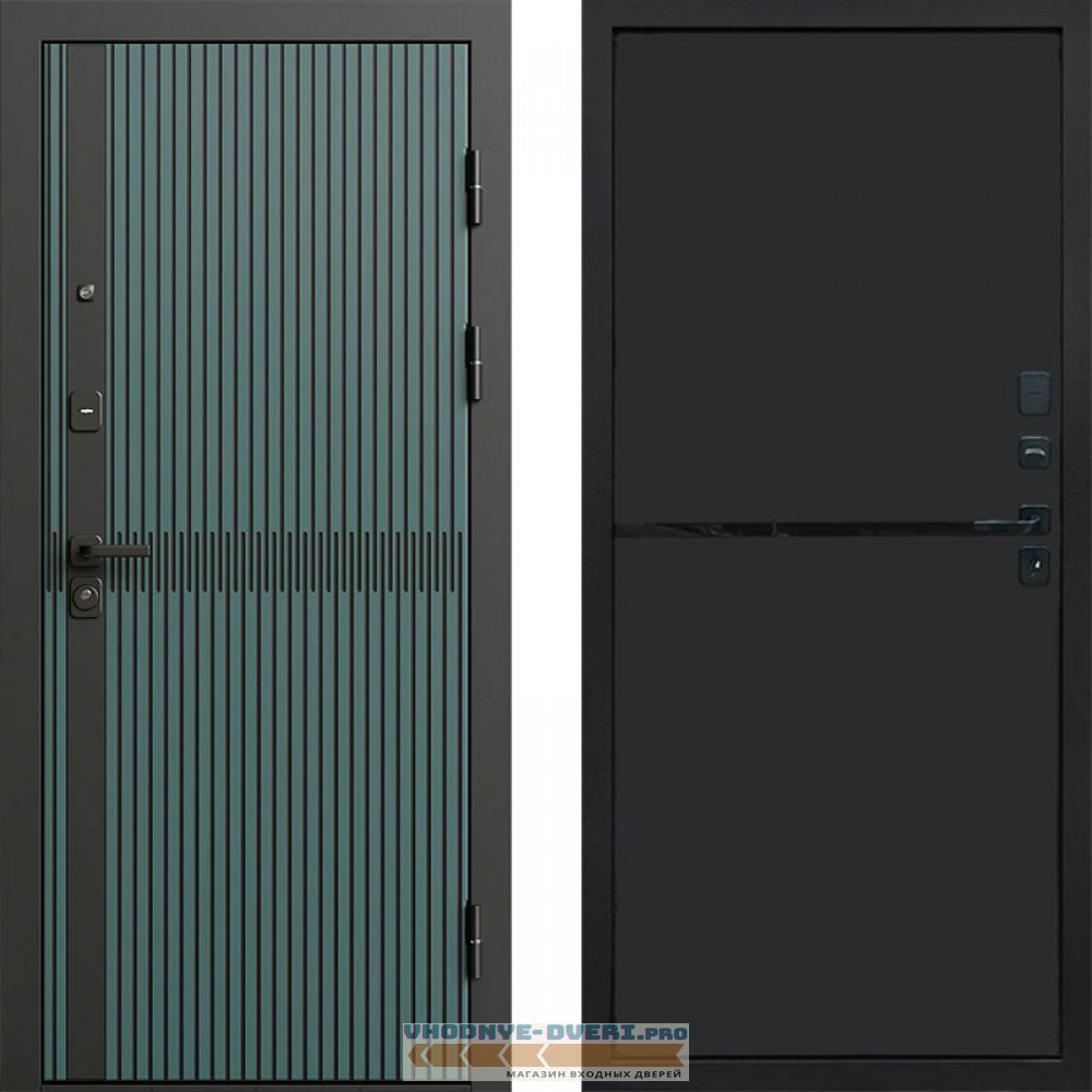 Дверь Termo Door ГРАУНД Velutto Verde Бетон Нео Black